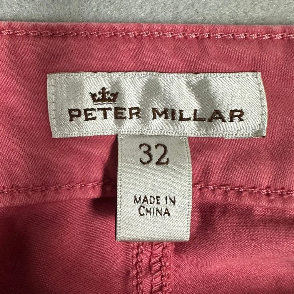Peter Millar Pants Mens 32x32 Pink 5 Pocket Straight Leg Golf Casual Jean Cut
